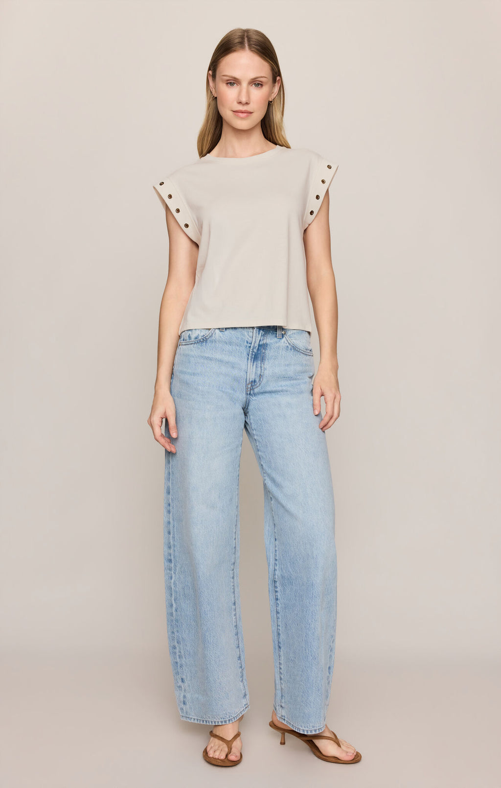 Camino Grommet Top - Sandstone