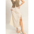 Front Slit Lace Skirt