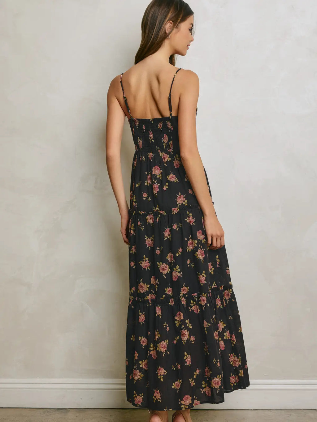 Night Rosette Maxi Dress