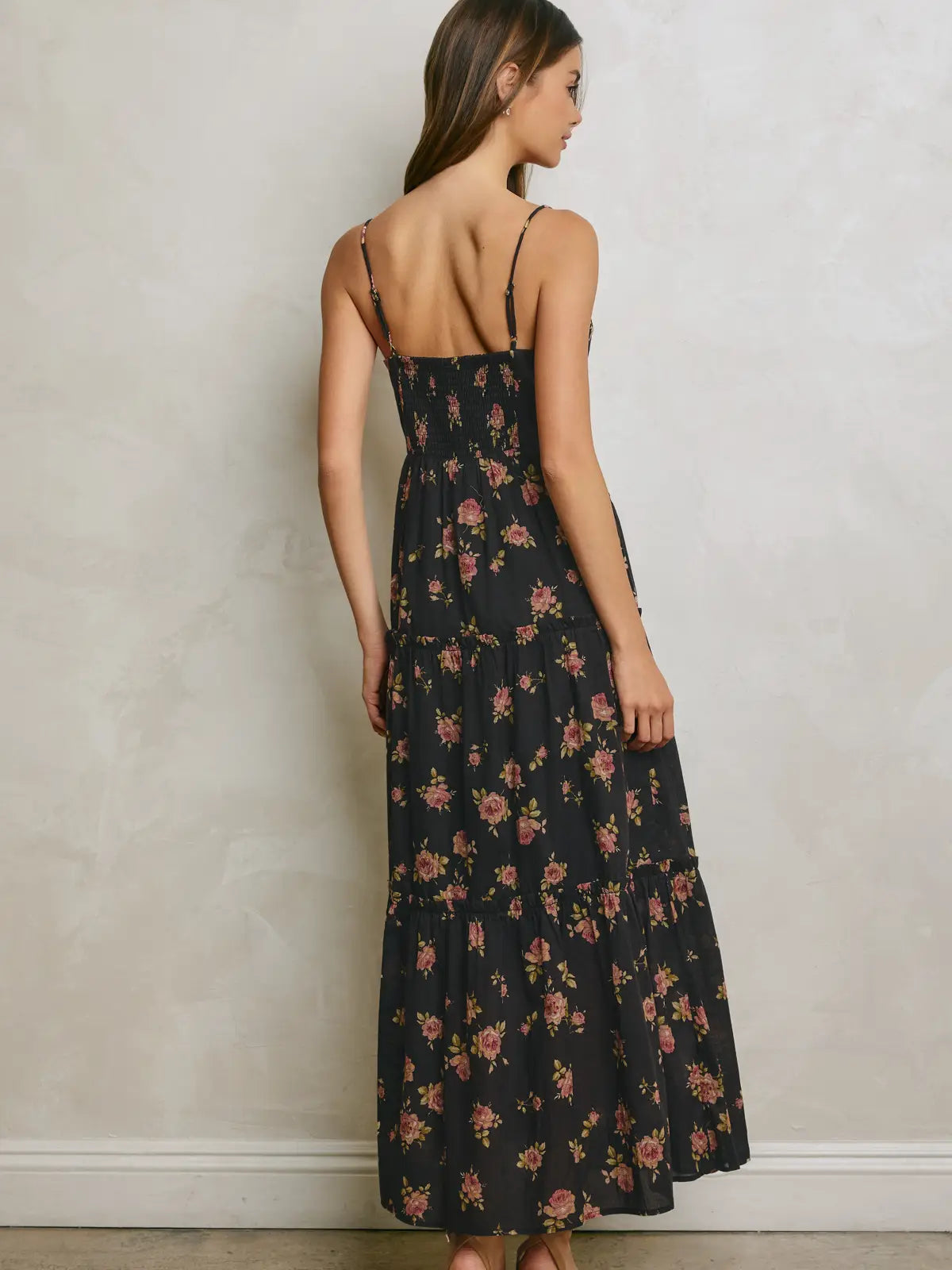 Night Rosette Maxi Dress
