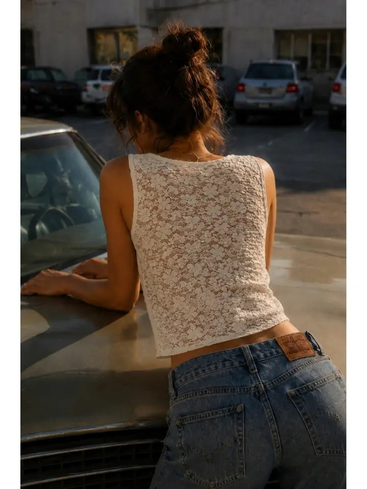 Soft Lace Sleeveless Tank