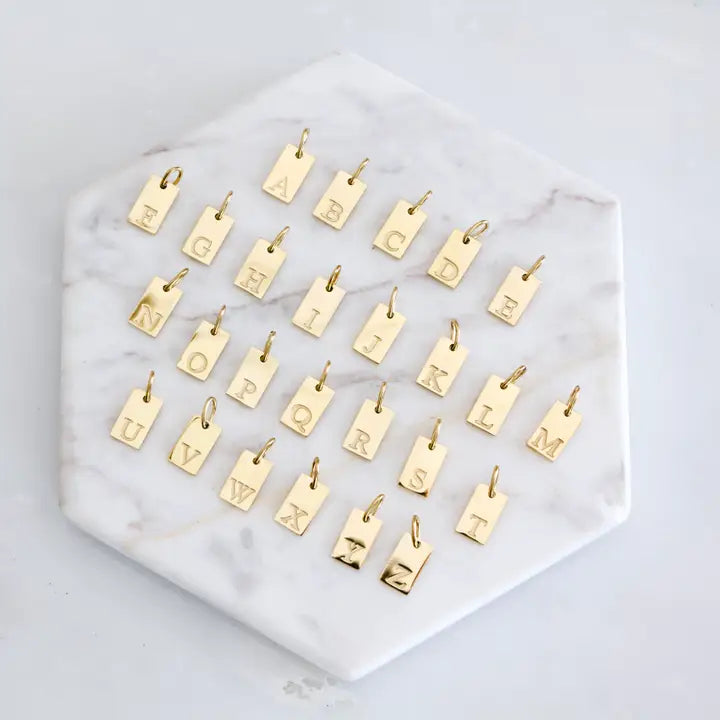 Stamped Letter Necklace