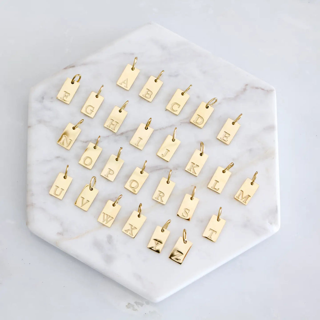 Stamped Initial Necklace