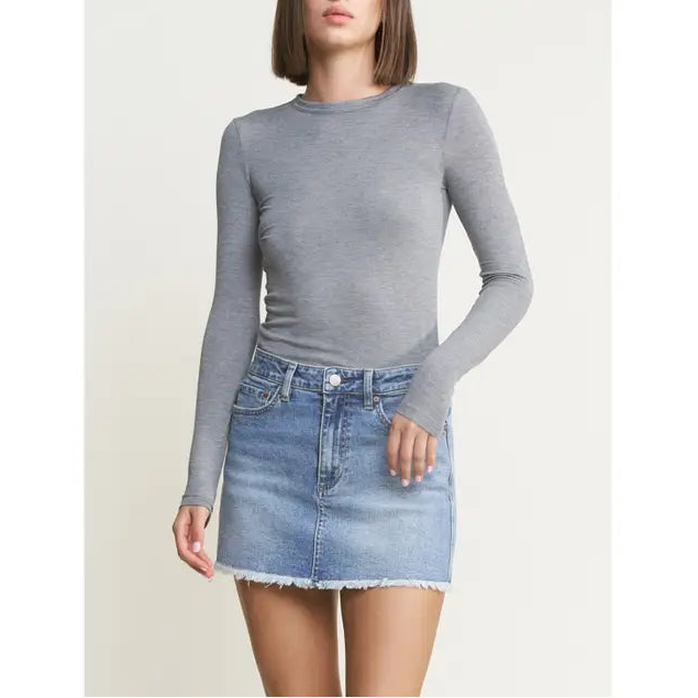 The Cyan Denim Mini Skirt