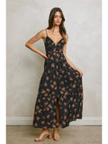 Night Rosette Maxi Dress
