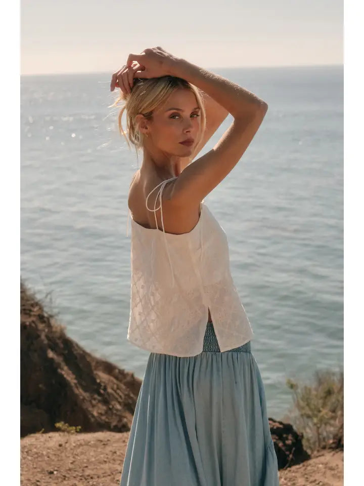 Embroidered Tie Cami