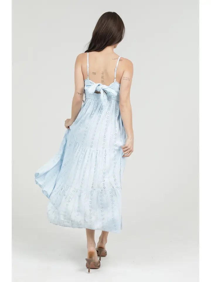 Baby Blue Eyelet Maxi