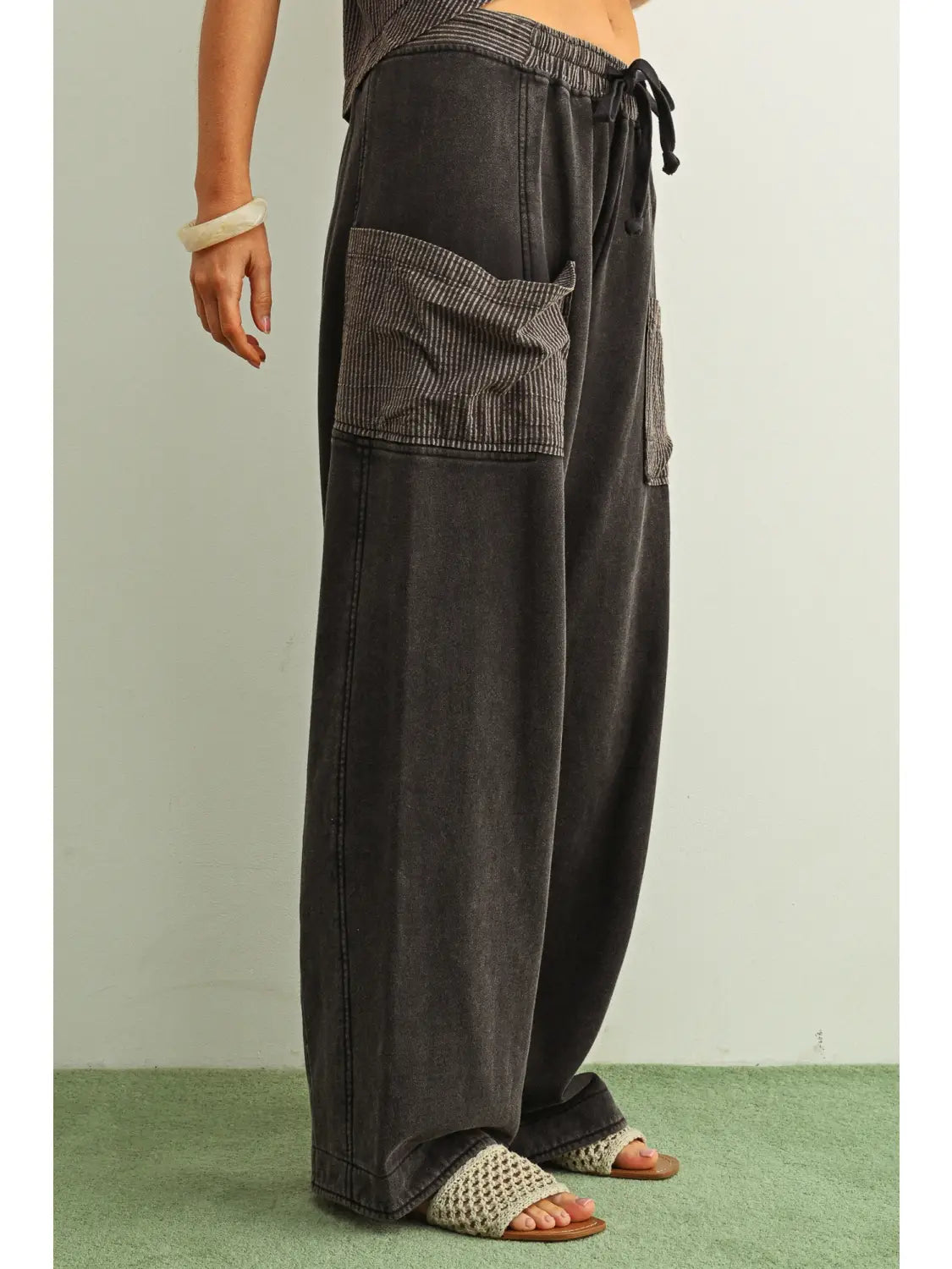 Contrast Wide Leg