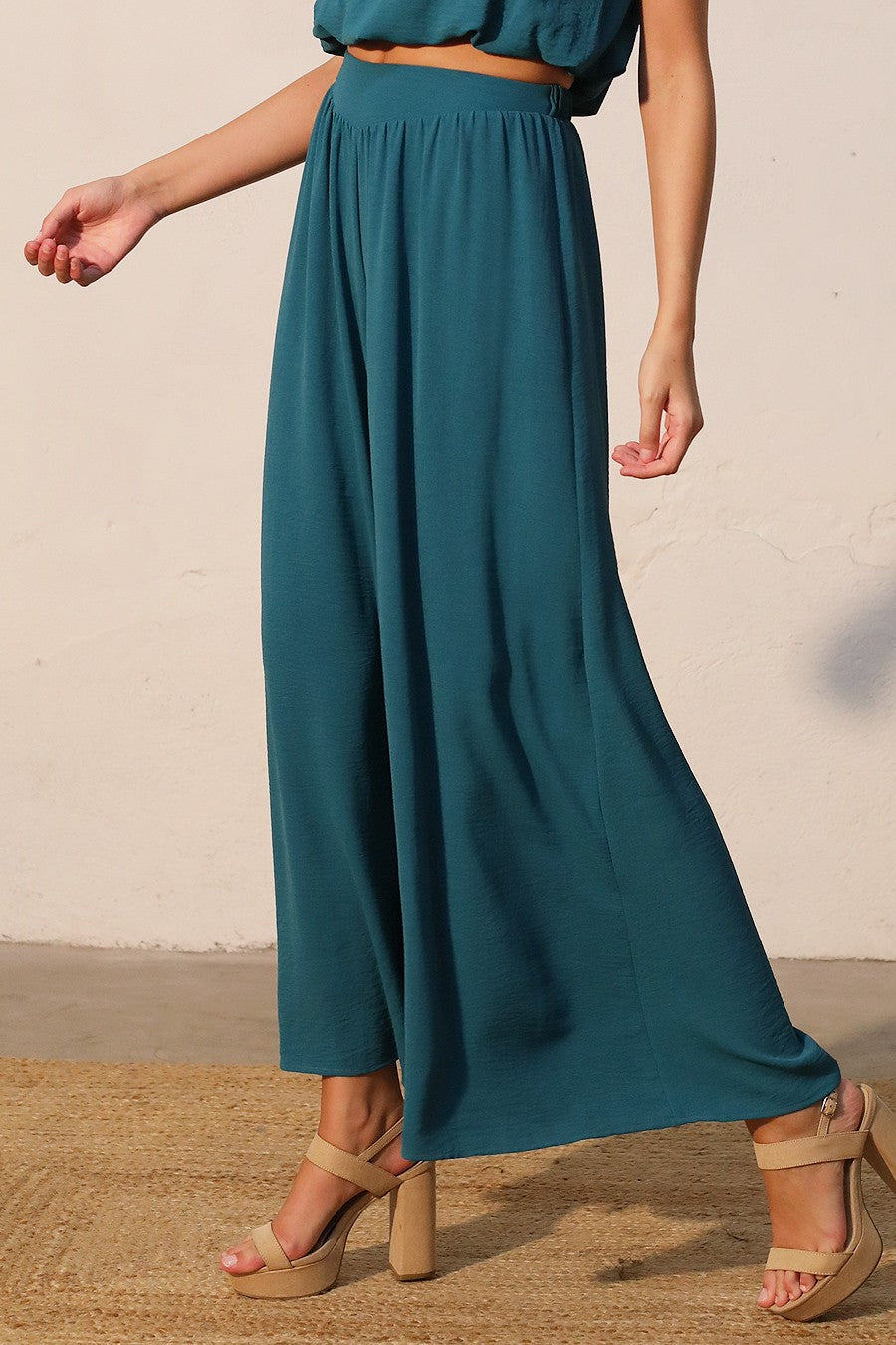 Teal Wide Leg Pant