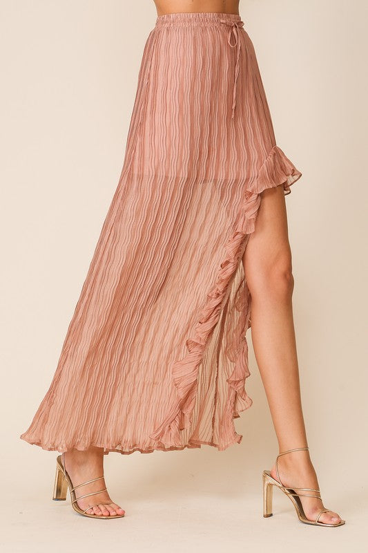 The Mauve Pleated Skirt