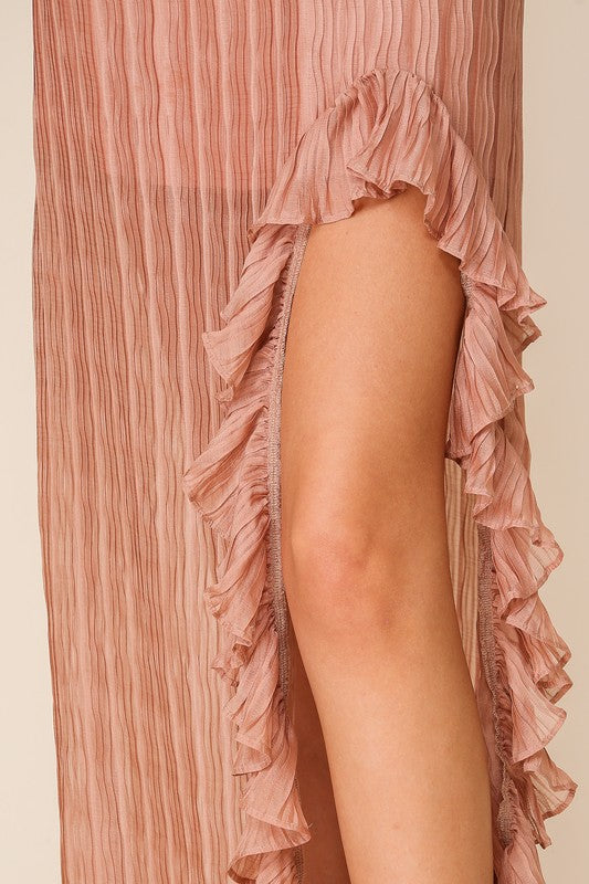 The Mauve Pleated Skirt