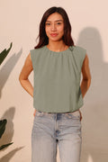 Olive Bubble Top