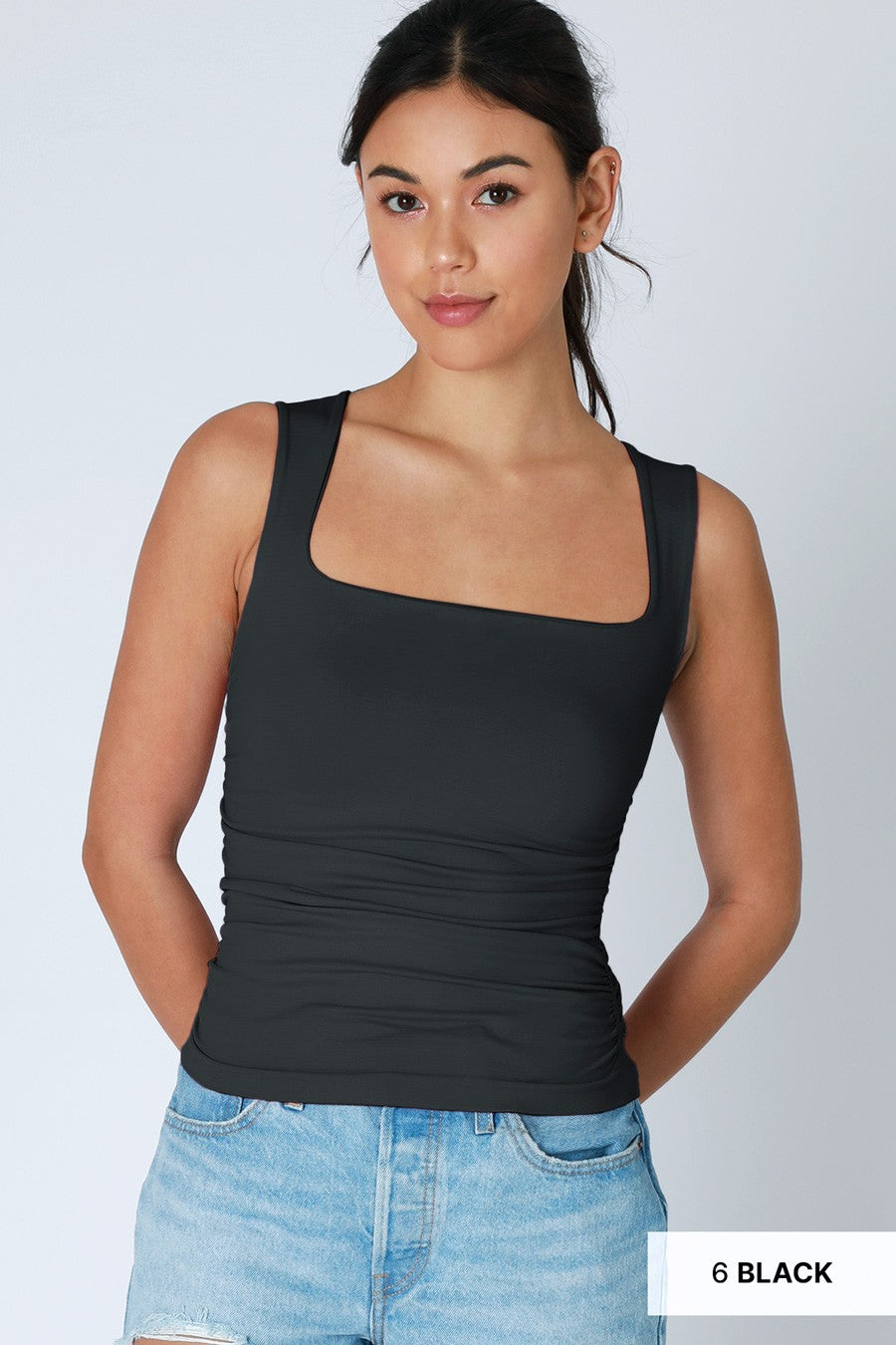 Square Shirred Top
