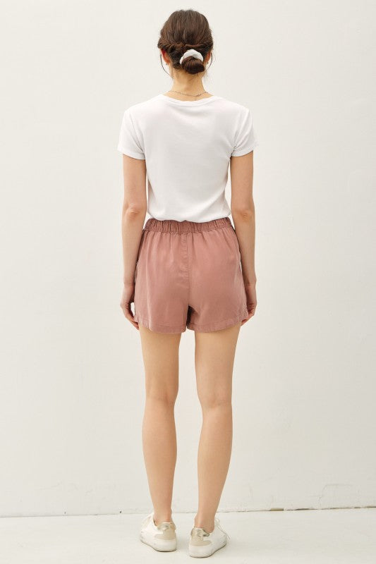 Summer Mauve Tencel Short
