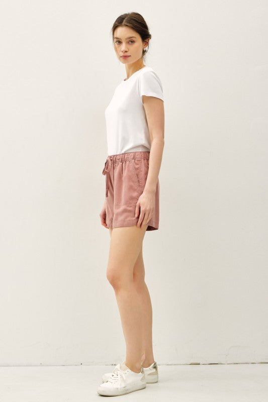 Summer Mauve Tencel Short