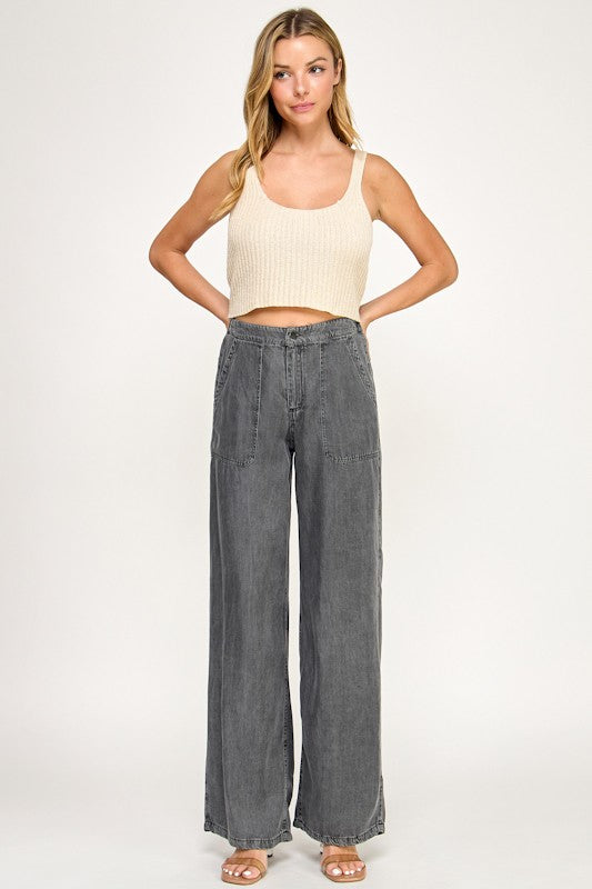 Tencel Wide Leg - Black