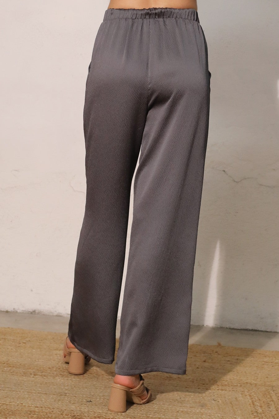 Hammered Satin Pocket Pant