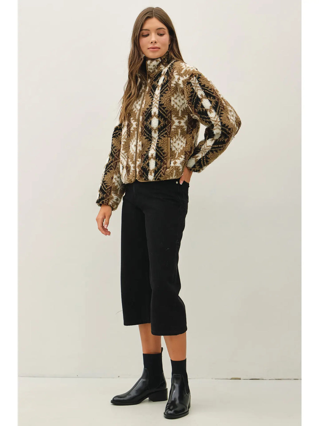 Geometric Sherpa Jacket