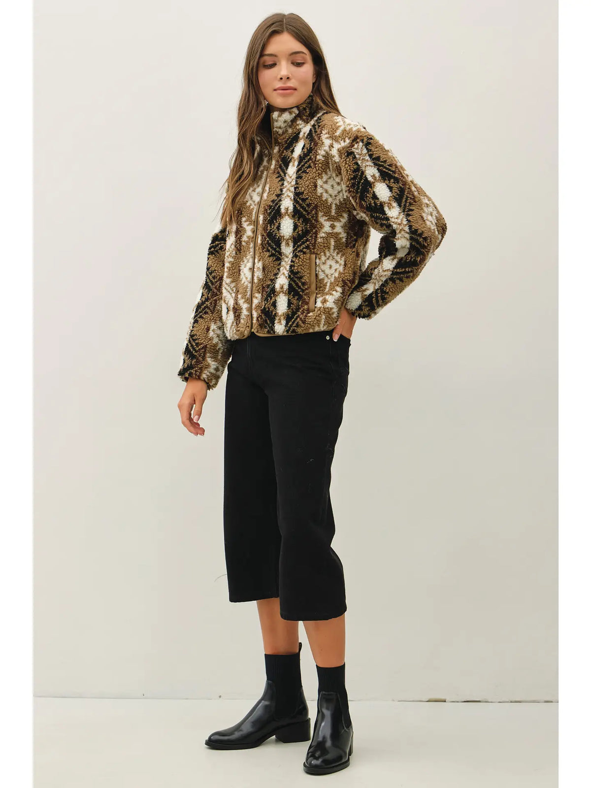Geometric Sherpa Jacket