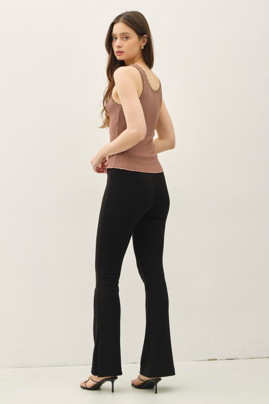 Lace Scoop Neck Tank