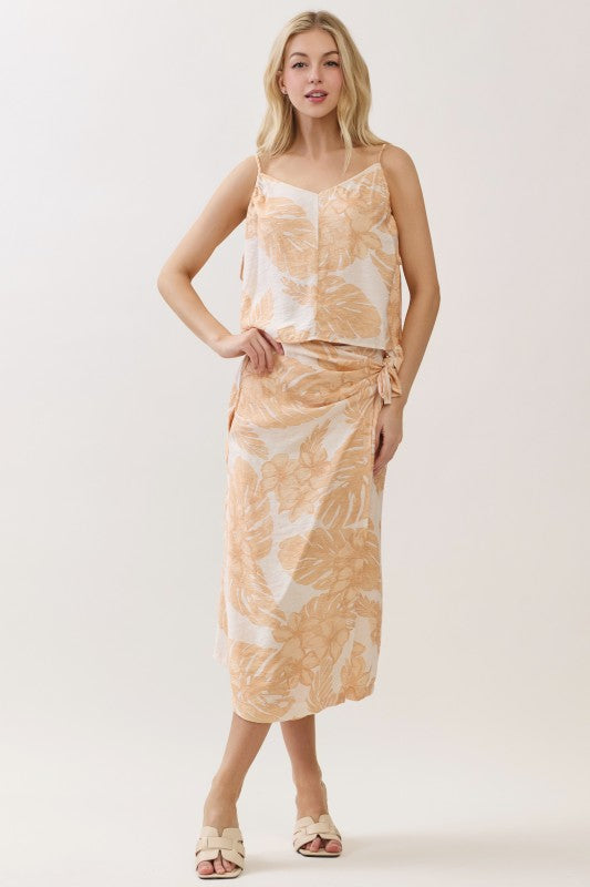 Apricot Midi Skirt