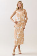 Apricot Midi Skirt