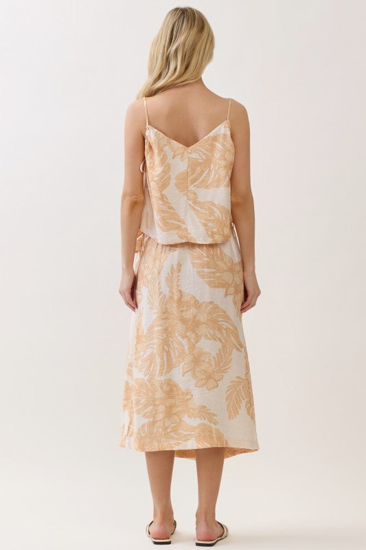 Apricot Midi Skirt