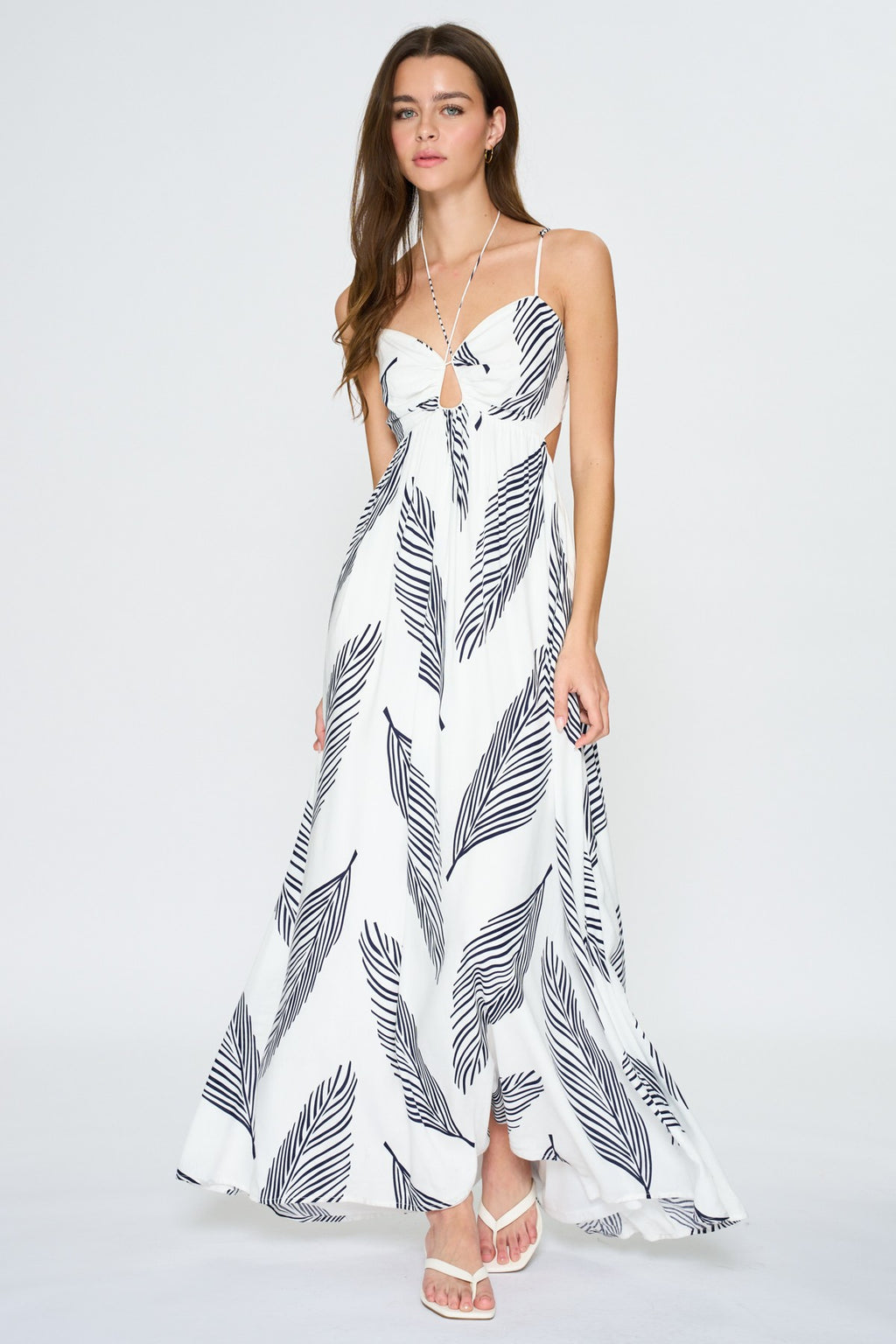Leaf Print Maxi
