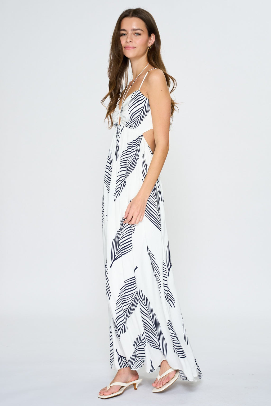Leaf Print Maxi