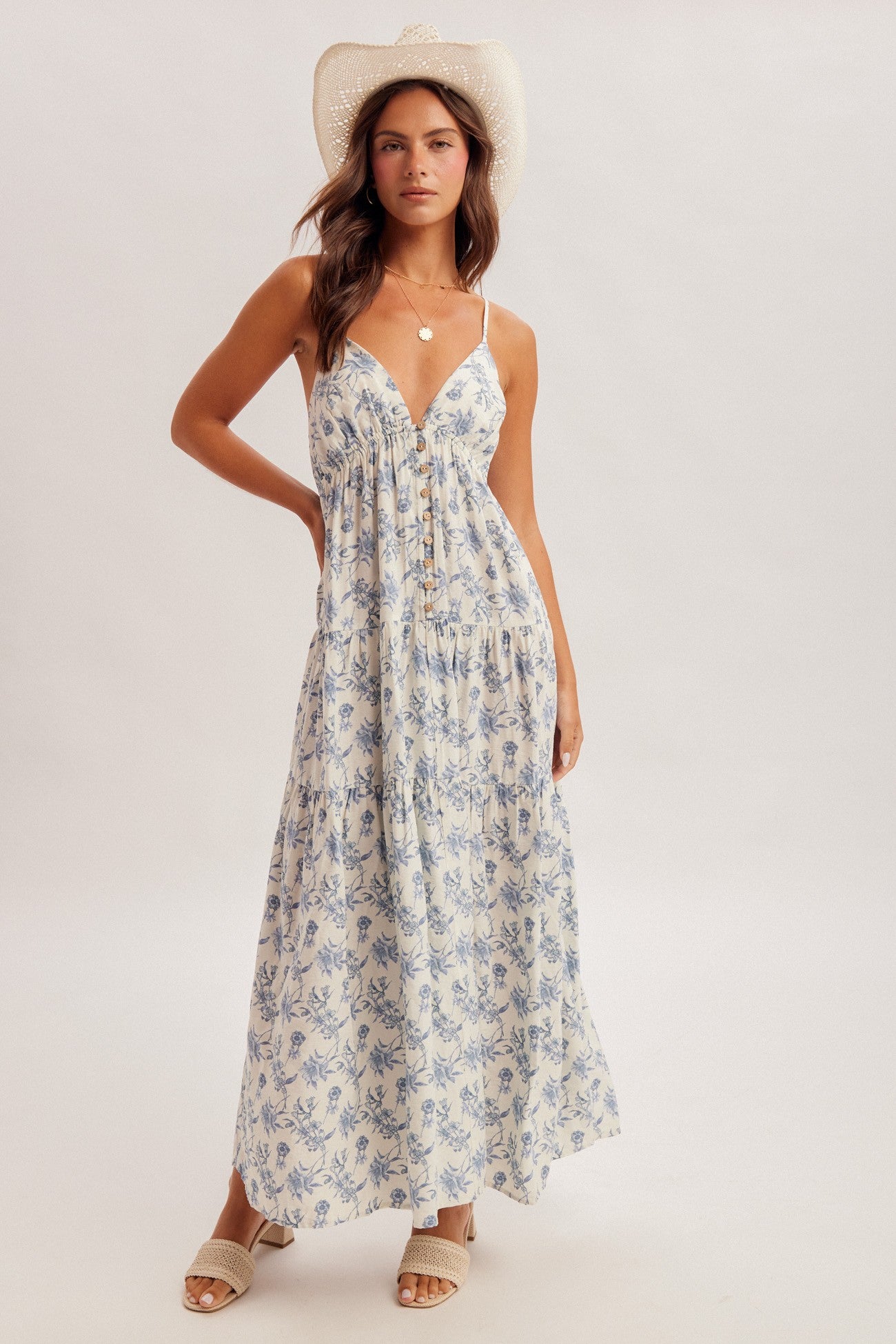 The Porcelain Blue Maxi Dress