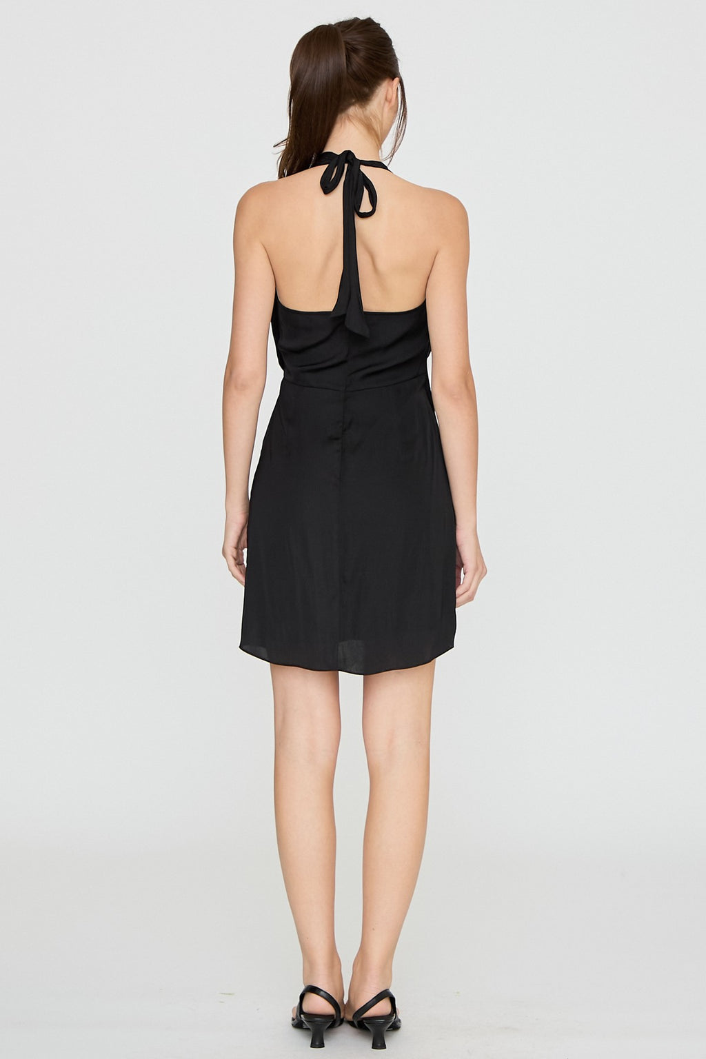 Halter Overlap Mini Dress