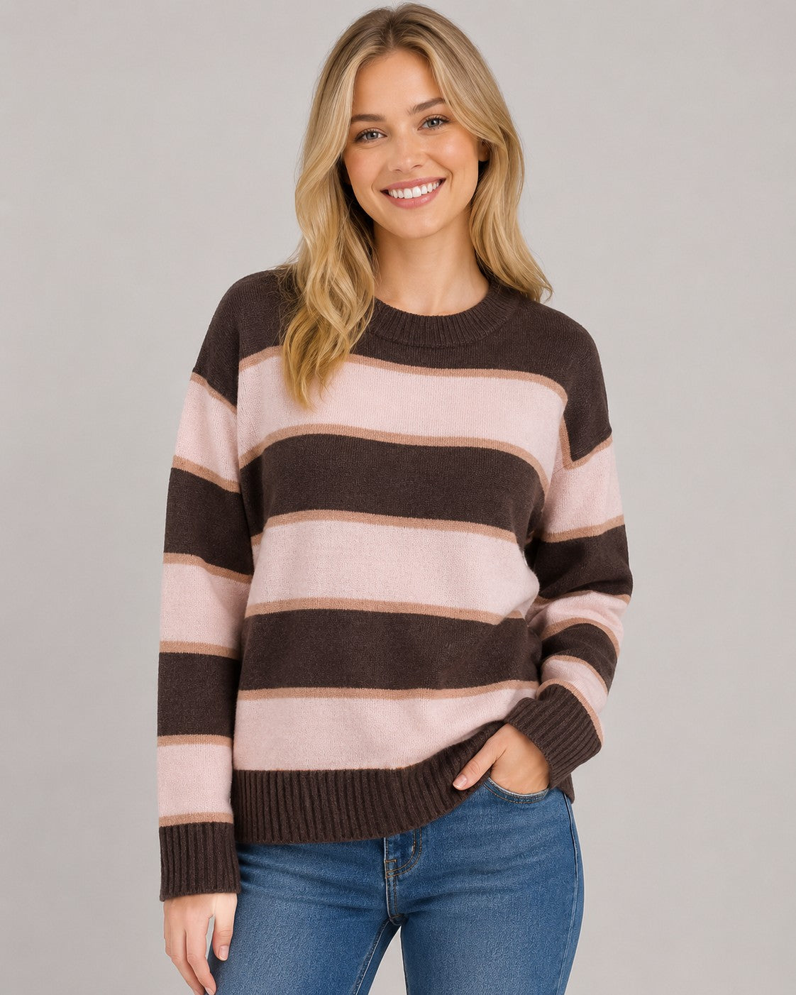 Stripe Crewneck Knit