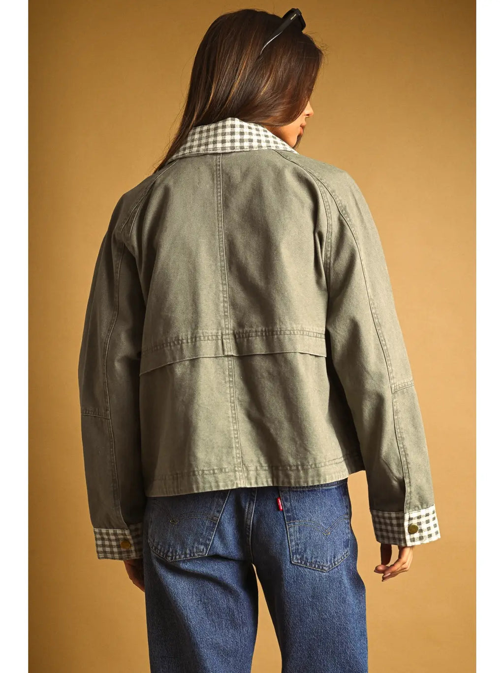 GIngham Collared Jacket