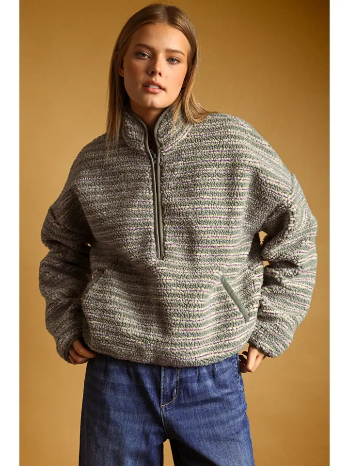 Multi Stripe Sherpa