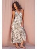 Ash Olive Floral Maxi Dress