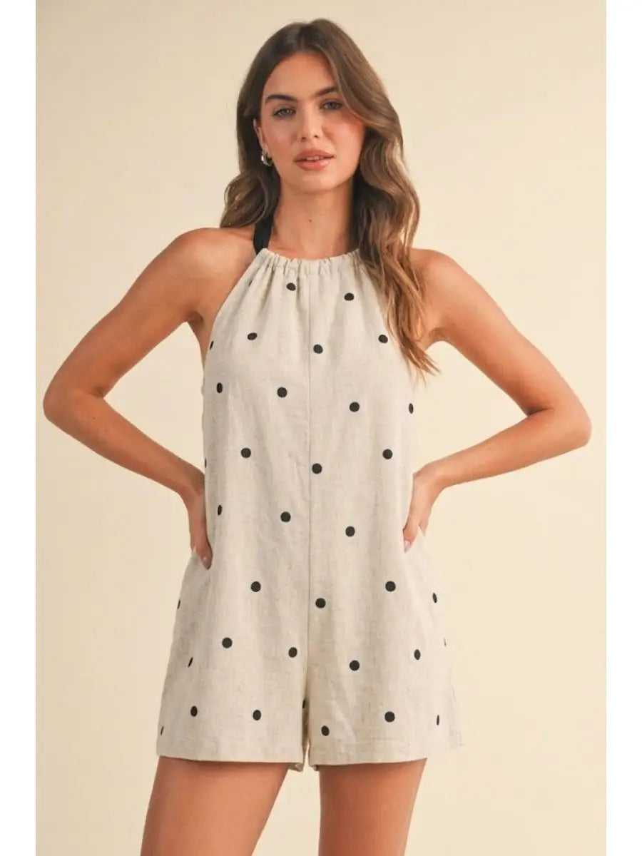 Polkadot Contrast Romper
