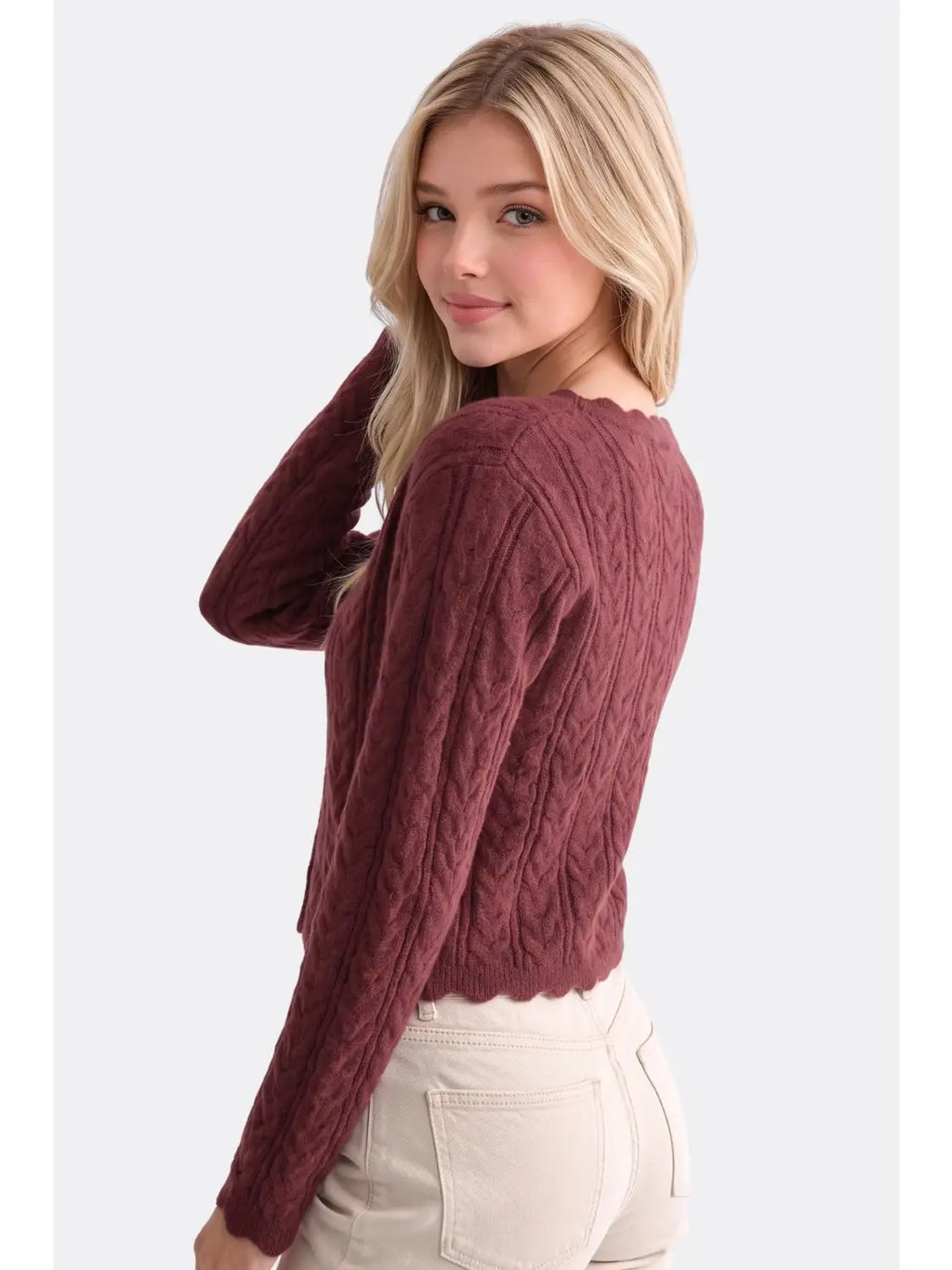 Scalloped Hem Cardigan