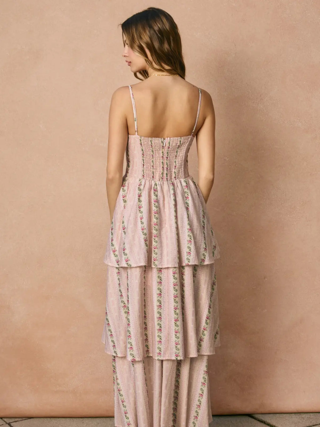 Garden Bloom Corset Layered Maxi