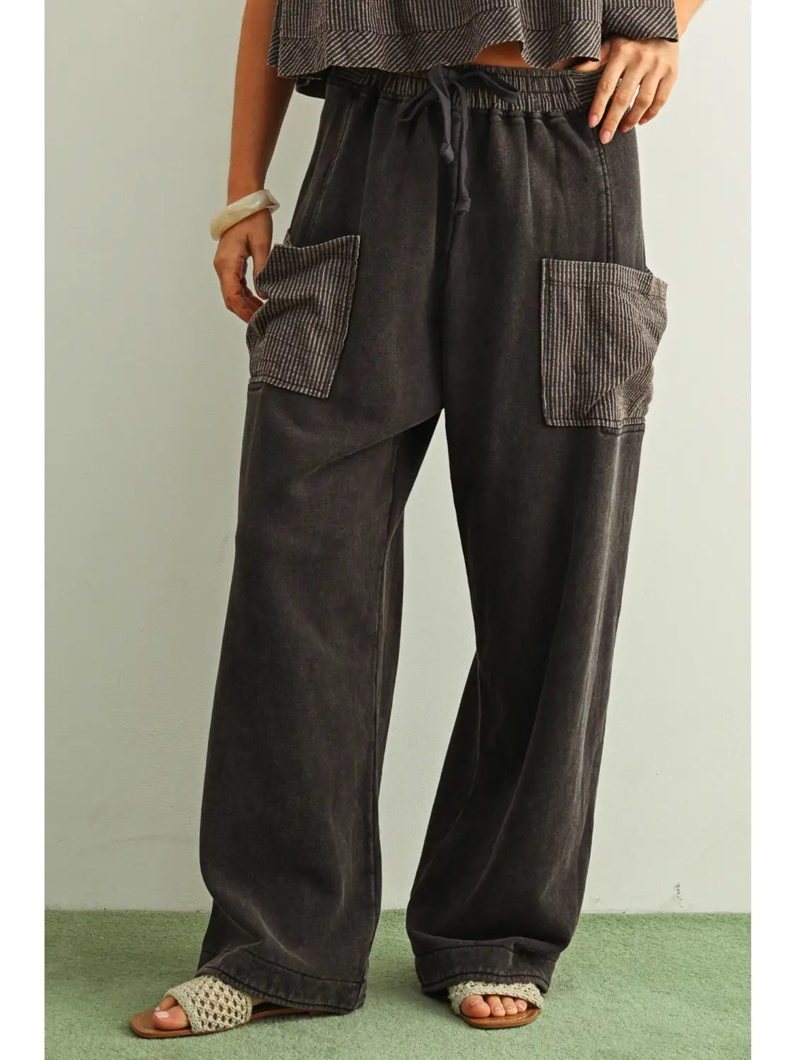 Contrast Wide Leg