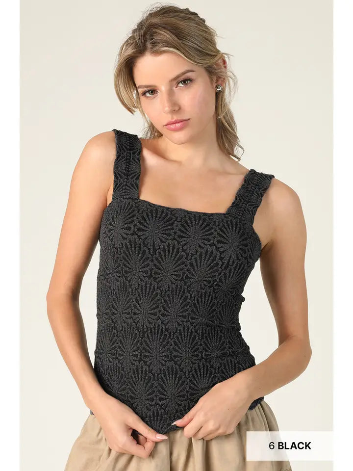 Lace Textured Square Top