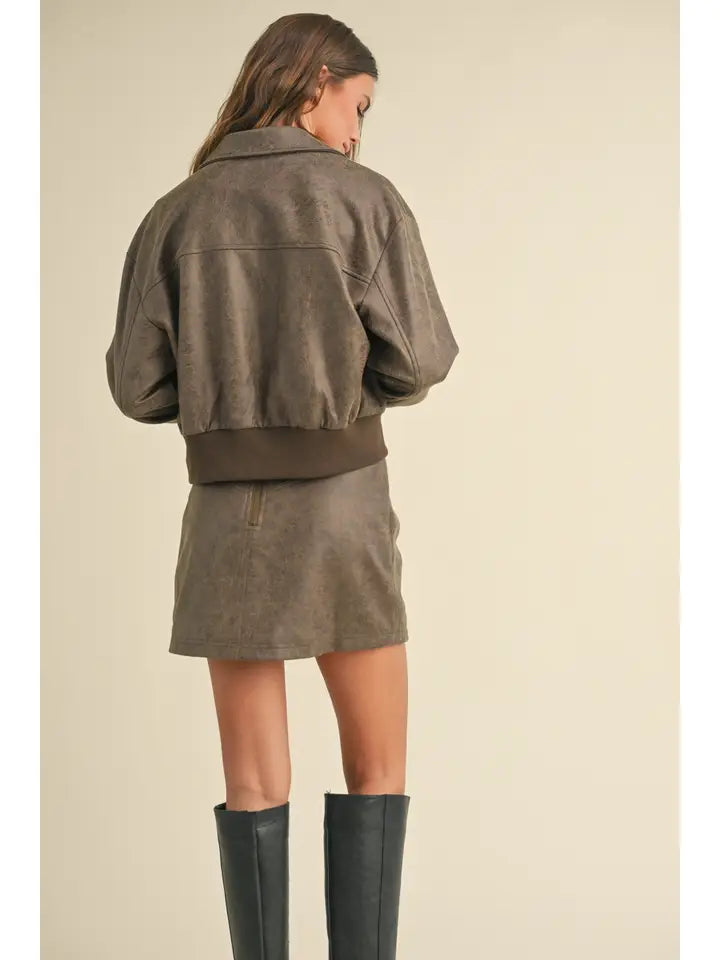 Aged Bomber Jacket