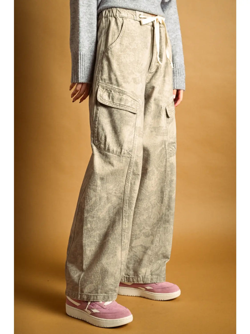 Brushed Print Cargo Pant