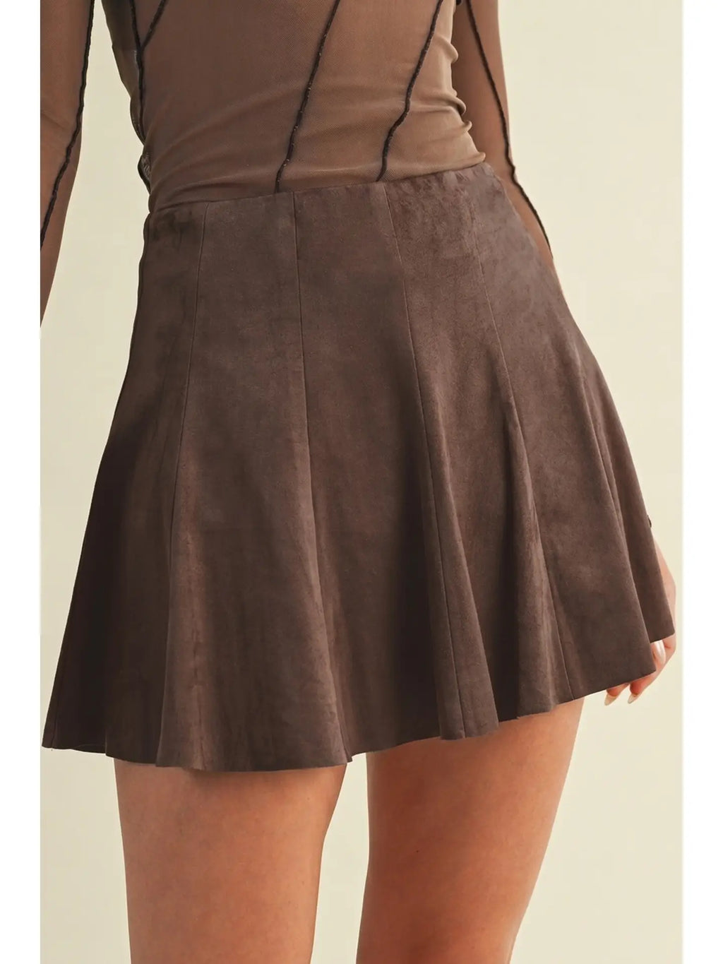 The  Choco Flare Mini Skirt
