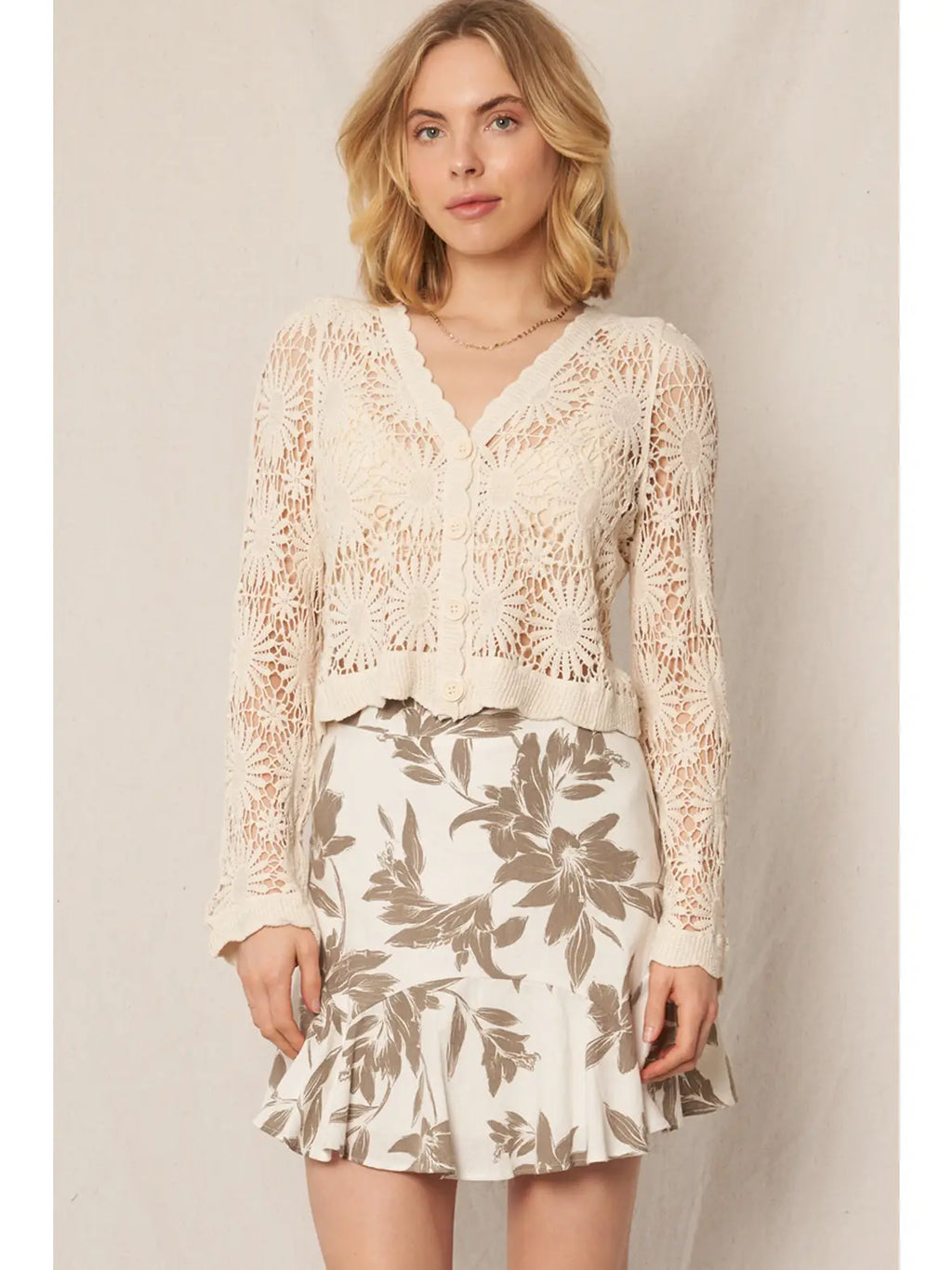 Flower Crochet Cardigan