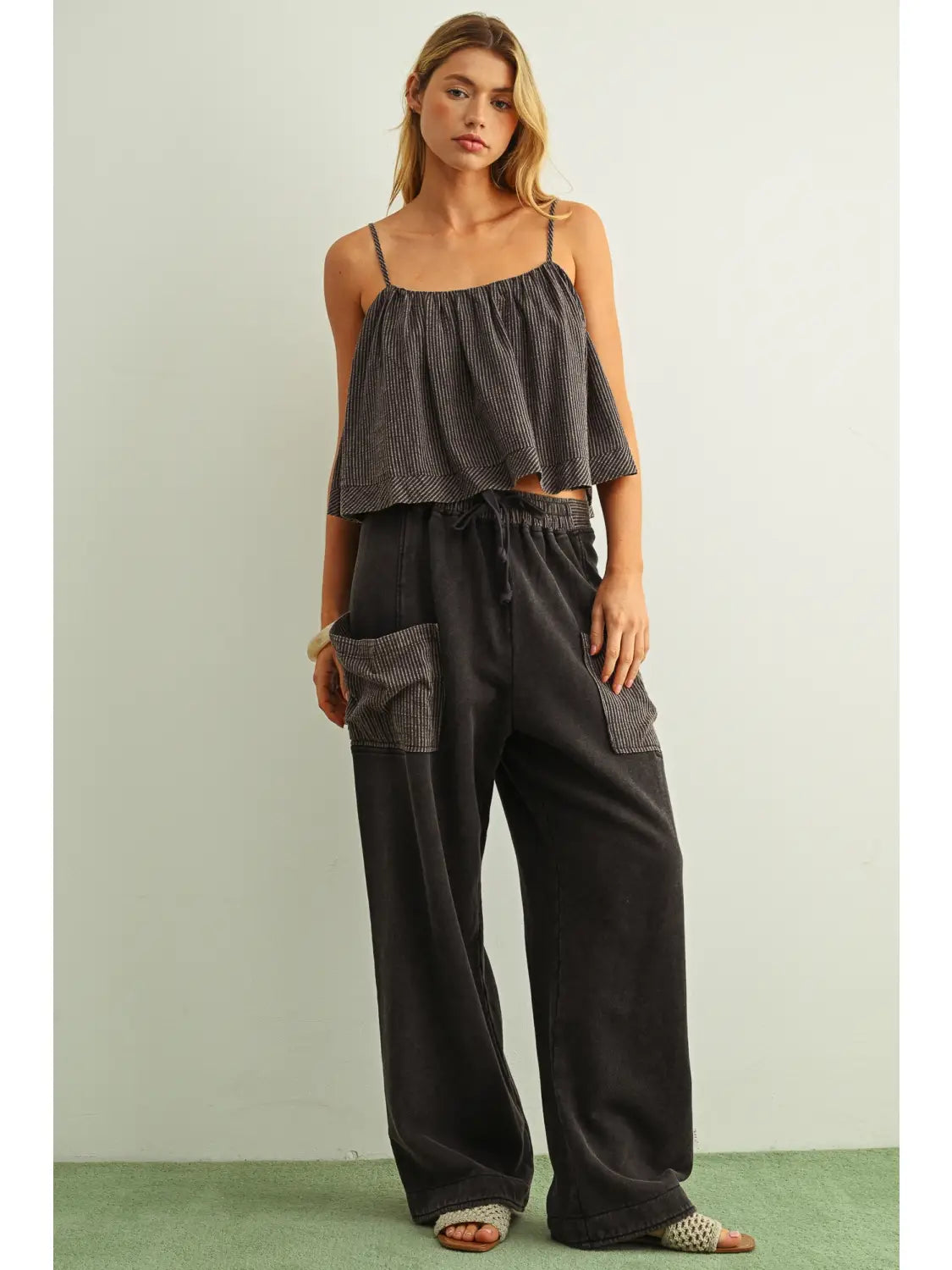 Contrast Wide Leg