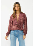 Dusty Rose Peplum Top