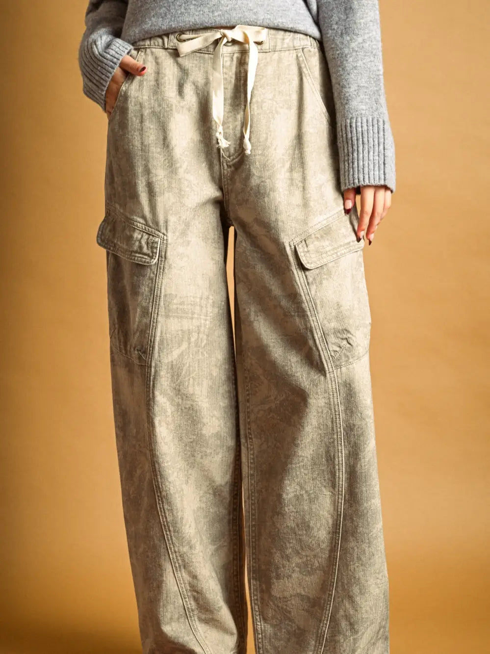 Brushed Print Cargo Pant