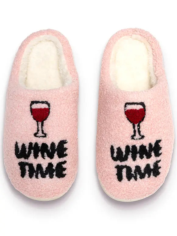 Wine Time Slippers