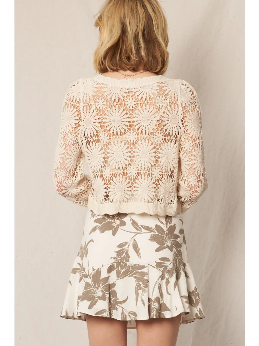 Flower Crochet Cardigan
