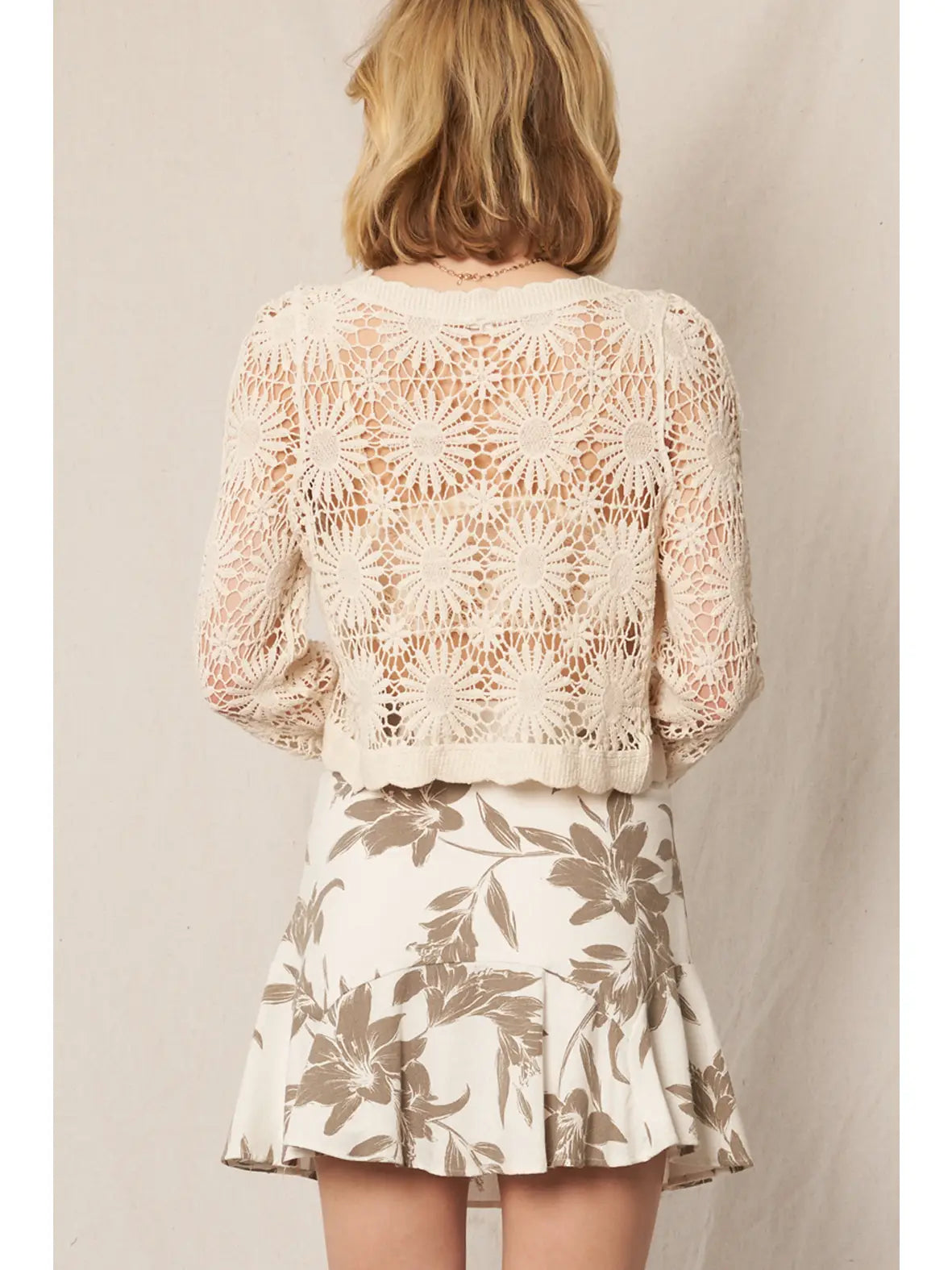Flower Crochet Cardigan